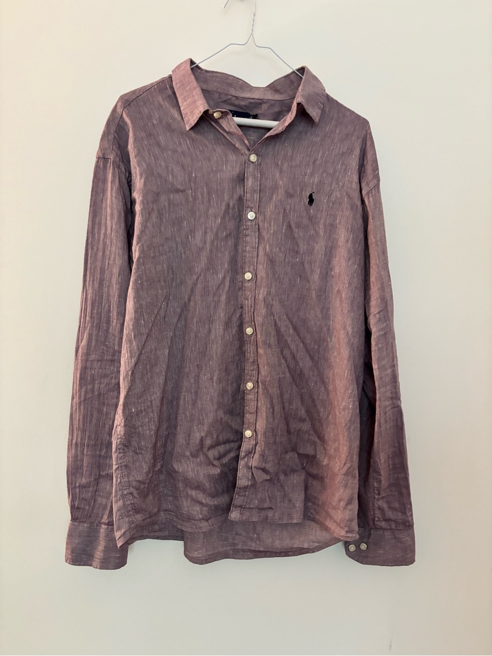 Polo by Ralph Lauren Mauve Long-Sleeve Button-Down Shirt
